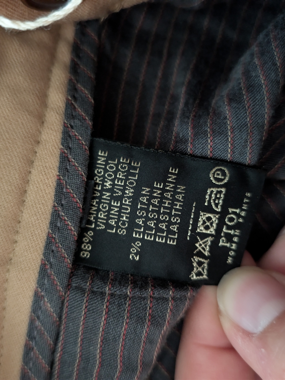 NWT PT01 Pantaloni Torino Camel Virgin Wool Trousers Michelle Fit Sz 40/US 4 - Picture 6 of 8